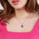 1 5/8 CT TGW Multi-Gemstones and Diamond Accent Pendant with Chain in
Rose Plated Sterling Silver