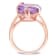 6 1/2 CT TGW Amethyst and Diamond Accent Heart Ring in Rose Plated
Sterling Silver