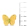 1/5 CT TGW Peridot Butterfly Stud Earrings in Yellow Plated Sterling Silver