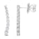 5/8 CT TW Diamond Curved Line Earrings in 14K White Gold
