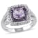 3 4/5 CT TGW Multi-Gemstones Double Halo Split Shank Ring in Sterling Silver