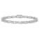 7 3/8 CT TGW Green Quartz and Diamond Accent Tennis Bracelet in Sterling Silver