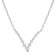 1/3 CT TGW Lab Grown Diamond "V" Necklace in Platinum Plated
Sterling Silver