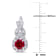 1 7/8 CT TGW Created Ruby and White Sapphire Twist Leverback Earrings in
Sterling Silver