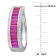 5 1/8 CT TGW Baguette Created Ruby Created White Sapphire Hoop Earrings
in Sterling Silver