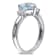 1 4/5 CT TGW Aquamarine and Created White Sapphire Heart Ring in
Sterling Silver