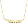 4/5ctw Citrine Bead Bar Necklace in Yellow Plated Sterling Silver