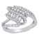 1/2 CT TW Diamond Spiral Ring in Sterling Silver