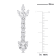 3 5/8 CT TGW Created White Sapphire Heart Drop Earrings in Sterling Silver