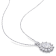 4 CT TGW Created White Sapphire and Diamond Accent Floral Halo Pendant
with Chain in Sterling Silver