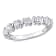 3/4 CT DEW Created Moissanite Band in Sterling Silver