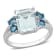3 4/5 CT TGW Aquamarine and London Blue Topaz with 1/10 CT TW Diamond
Ring in Sterling Silver