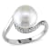 9.5-10MM Freshwater Cultured Pearl and 1/10 CT TW Diamond Curlicue Ring
in Sterling Silver
