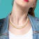 7-7.5 MM Freshwater Cultured Pearl Link Layered Necklace in 18K Yellow
Gold Over Sterling Silver