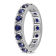 1 7/8 CT TGW Created Blue Sapphire Eternity Ring in Sterling Silver