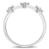 1/10 CT TW Diamond Floral Promise Ring in Sterling Silver