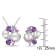 6.5-8MM Freshwater Cultured Pearl Multi-gems Earrings and Pendant Set in
Sterling Silver