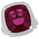 11 7/8 CT TGW Pink Tourmaline and 1 3/8 CT TW Diamond Halo Cocktail Ring
in 14K White Gold