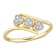 1/10ctw Diamond Triple Heart Bypass Promise Ring in 18K Yellow Gold Over
Sterling Silver