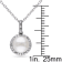 8MM Freshwater Cultured Pearl and 1/10 CT TW Diamond Halo Pendant with
Chain in Sterling Silver