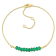 5/8 CT TGW Green Onyx Bead Bar Bracelet in Yellow Plated Sterling Silver