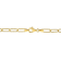 5MM Fancy Paperclip Chain Bracelet in 18K Yellow Gold Over Sterling Silver