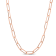 5MM Diamond Cut Paperclip Chain Necklace in Rose Plated Sterling Silver