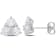 2 CT TGW Created White Sapphire Stud Earrings in Sterling Silver