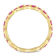 1/3 CT TGW Created Ruby Eternity Ring in Yellow Plated Sterling Silver