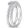 5/8 CT TGW Lab Grown Diamond Coil Ring in Platinum Plated Sterling Silver