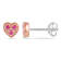 1/10 CT TGW Created Pink Sapphire Child's Stud Earrings in 2-Tone
Sterling Silver