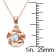 1/3 CT TGW Created White Sapphire Floral Pendant with Chain in Rose
Plated Sterling Silver