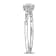 1/10 CT TW Diamond Floral Promise Ring in Sterling Silver