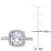 2 7/8 CT TGW Created White Sapphire Halo Ring in Sterling Silver