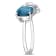 2 7/8 CT TGW London Blue and White Topaz 2-Stone Ring in Sterling Silver