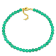 6 1/2 CT TGW Green Onyx Beaded Bracelet with Yellow Plated Sterling
Silver Clasp