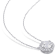 2 3/4 CT TGW Created White Sapphire Solitaire Halo Drop Pendant with
Chain in Sterling Silver