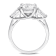 3 CT TGW Created Moissanite 3-Stone Ring in Sterling Silver