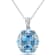 5 1/3 CT TGW London, Swiss, Sky Blue and White Topaz Floral Pendant with
Chain in Sterling Silver