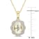 1 5/8 CT TGW Green Quartz and 1/10 CT TW Diamond Pendant with Chain in
Yellow Plated Sterling Silver