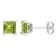 2 3/8 CT TGW Square Peridot Stud Earrings in Sterling Silver