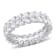 4 1/5 CT DEW Created Moissanite Eternity Band in Sterling Silver