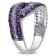 1 1/2 CT TGW Amethyst and Rose de France in Sterling Silver with Black Rhodium
