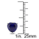 4-1/2ctw Created Blue Sapphire Stud Earrings in Sterling Silver