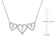 1/2 CT TGW White Topaz and 1/5 CT TW Diamond Triple Heart Necklace in
Sterling Silver