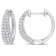 2/5 CT TGW Created Moissanite Hoop Earrings in Sterling Silver