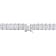 73 1/2 CT TGW Created White Sapphire Tennis Necklace in Sterling Silver