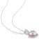 9-9.5MM Pink Freshwater Cultured Pearl & Diamond Earrings &
Pendant Set in Sterling Silver