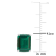 4 5/8 CT TGW Octagon Created Emerald Stud Earrings in Sterling Silver