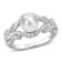 7-7.5MM Freshwater Cultured Pearl and Diamond Accent Infinity Ring in
Sterling Silver
